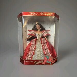 Mattel Happy Holidays Special Edition 1997 Vintage Barbie Doll Red Dress